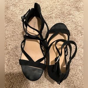 Strappy block heel sandals